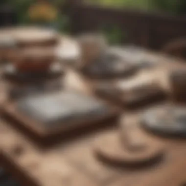 Material Selection: Understanding Options for Deck Building An array of materials used for deck construction displayed on a table