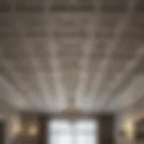 Textured ceiling with elegant pattern