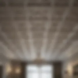 Textured ceiling with elegant pattern