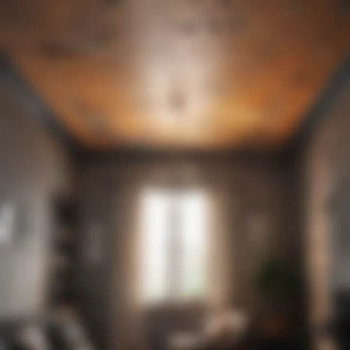 Creative use of paint for ceiling transformation