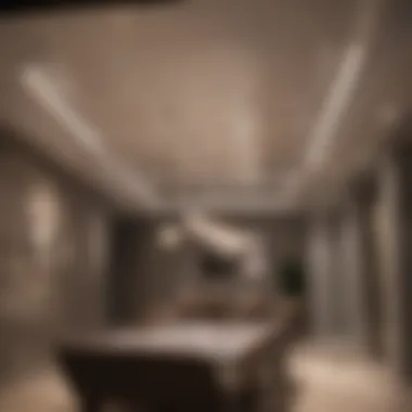 Stylish Suspended Ceiling Stylish suspended ceiling in a basement
