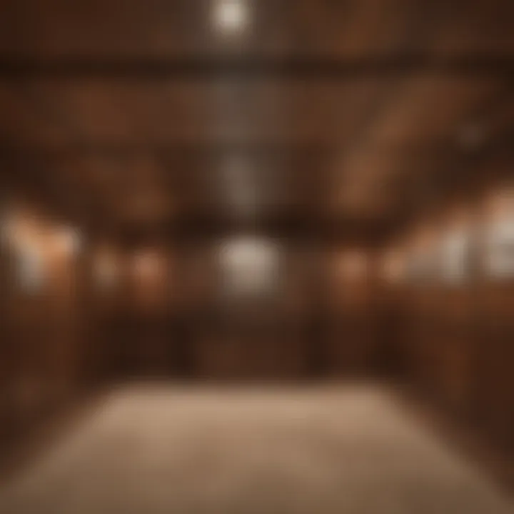 Wood paneling enhancing basement ceiling
