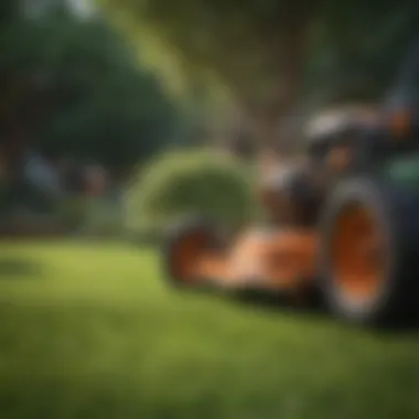 Variety of lawn care products on display