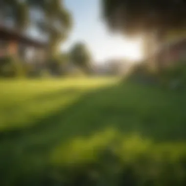 Lush green lawn showcasing healthy grass