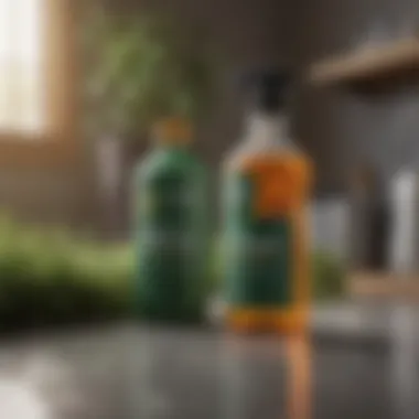 Eco-Friendly Cleaning Solutions A variety of eco-friendly cleaning products arranged neatly