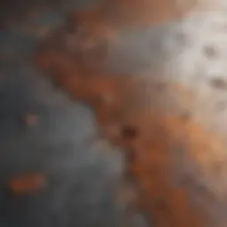 Close-up view of rust on metal surface