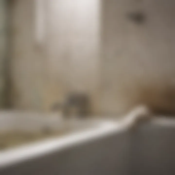 Removing mold and mildew from bathtub surfaces