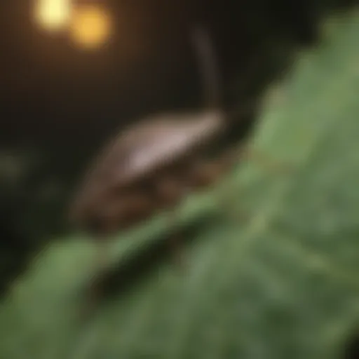 Close-up of a stink bug on a leaf