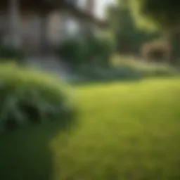 Vibrant lawn with healthy grass