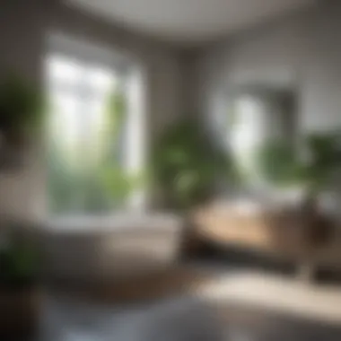 A Fresh and Inviting Mold-Free Bathroom Green plants in a mold-free bathroom environment
