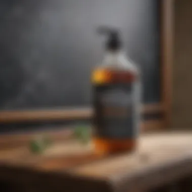 Mold Prevention Strategies Mold prevention tips displayed on a chalkboard with vinegar in the foreground