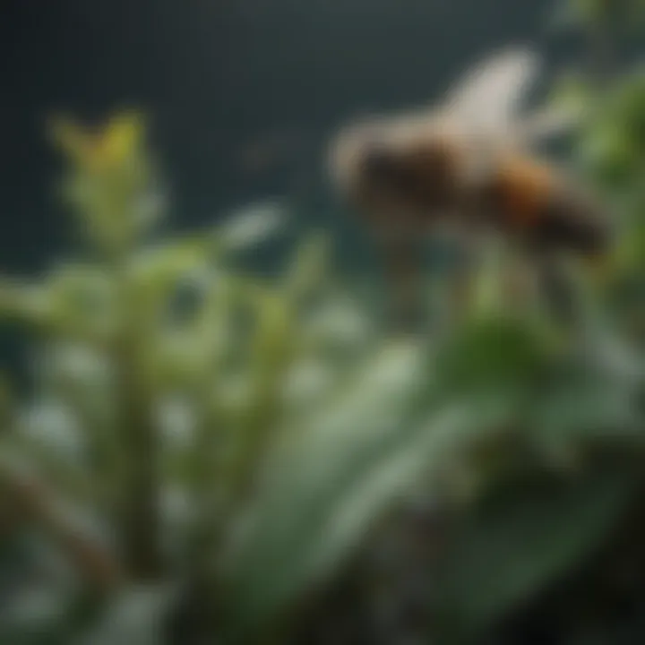 Close-up of plants that repel bees and wasps