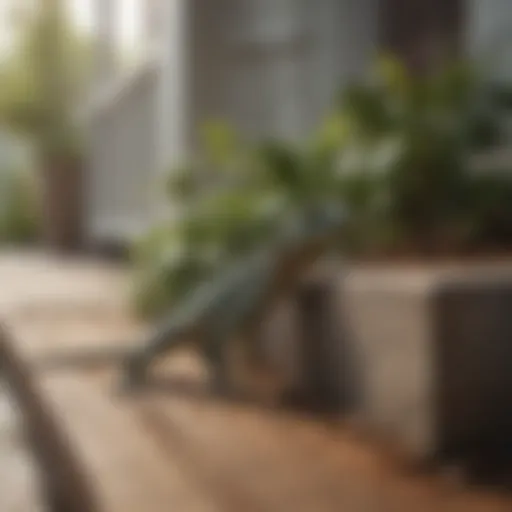 A well-maintained porch with natural barriers to deter lizards