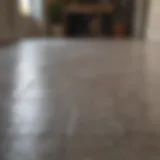 Before and after cleaning floor grout comparison