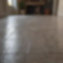Before and after cleaning floor grout comparison
