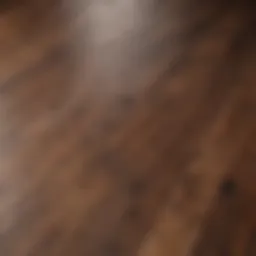 Wood floor with dark stain