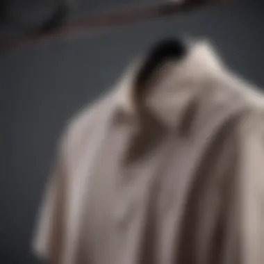 A clean shirt hanging on a line, showcasing the effects of successful stain removal.