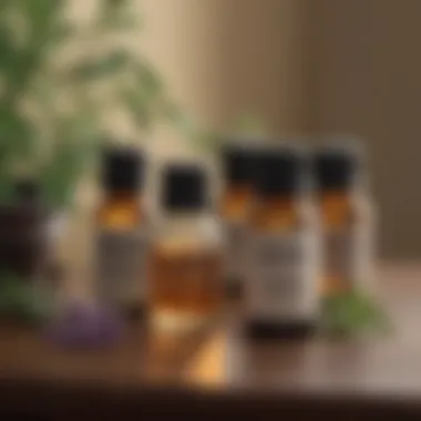 Essential Oils for Moth Repellent A beautifully arranged set of essential oils known for repelling moths