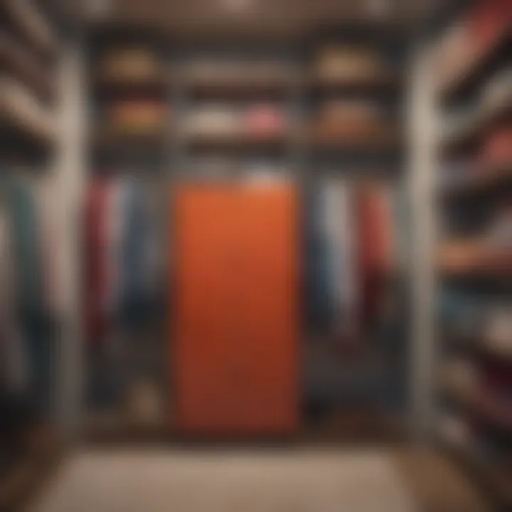 Color-coded organization system for closet items