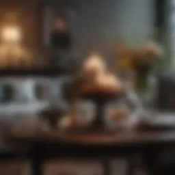 Elegant arrangement of decorative items on a living room table
