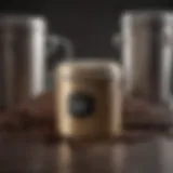 Elegant coffee canister showcasing its airtight seal