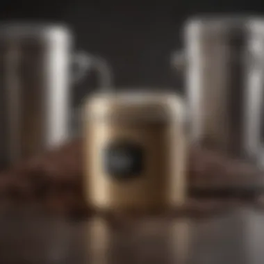 Elegant coffee canister showcasing its airtight seal