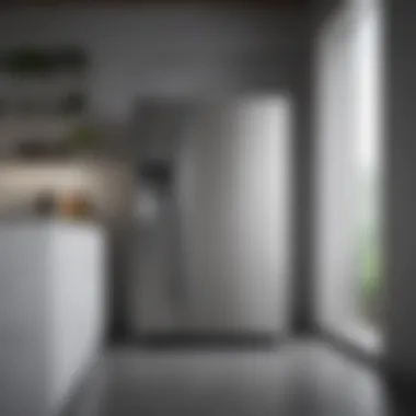 Showcasing the sleek design of a modern refrigerator