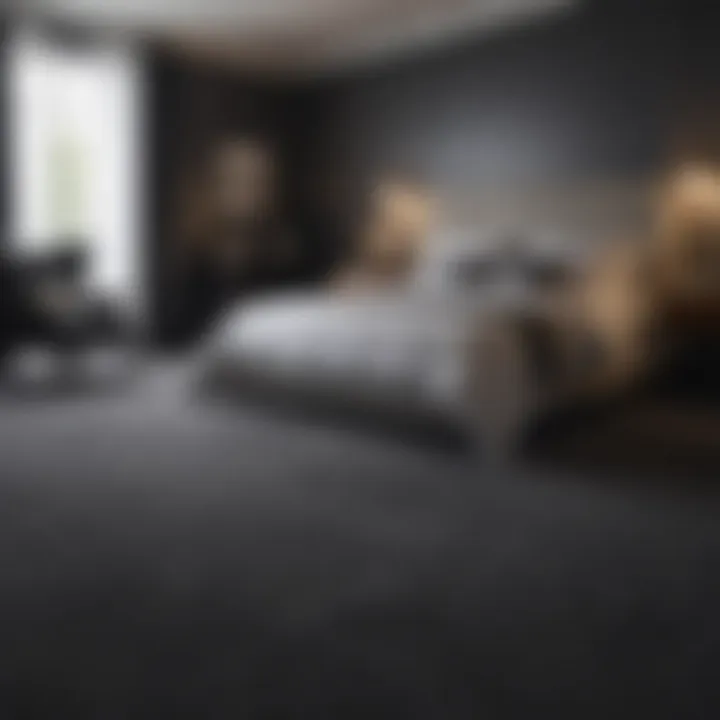 Case study of a successful black carpet installation in a bedroom