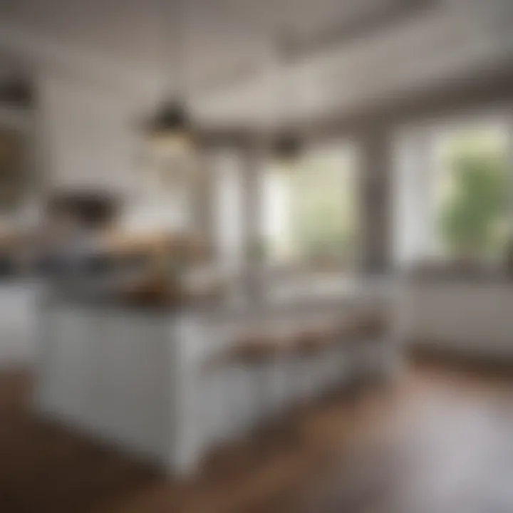 Elegant kitchen layout featuring a central island