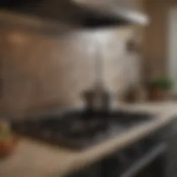 Elegant tile work enhancing the kitchen space.