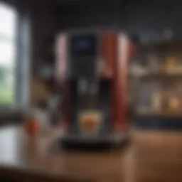 Elegant single cup coffee maker showcasing sleek design