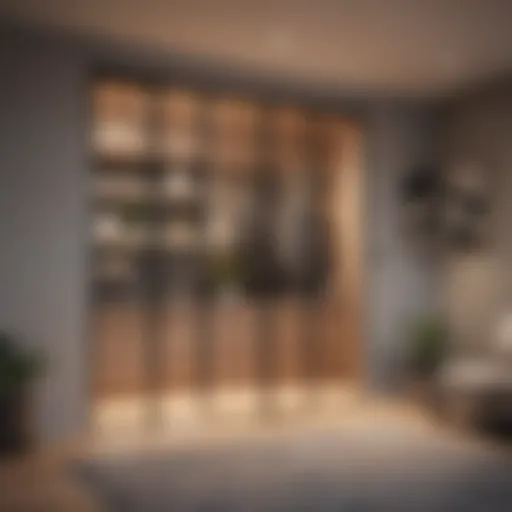 Elegant bifold closet door design in modern interior