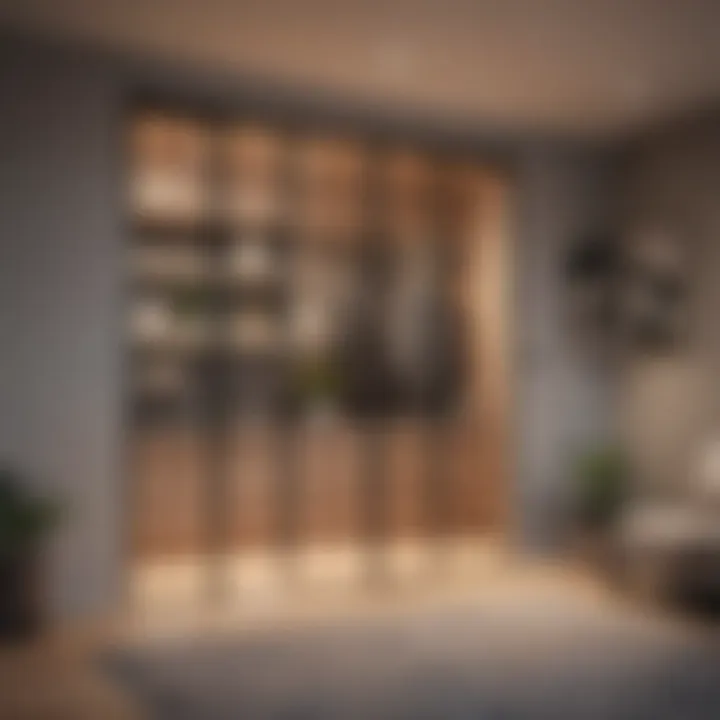 Elegant bifold closet door design in modern interior