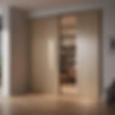 Stylish bifold closet doors in a contemporary home