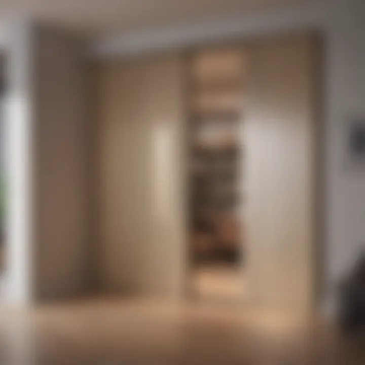 Stylish bifold closet doors in a contemporary home
