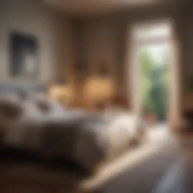 Natural light enhancing a cozy bedroom atmosphere