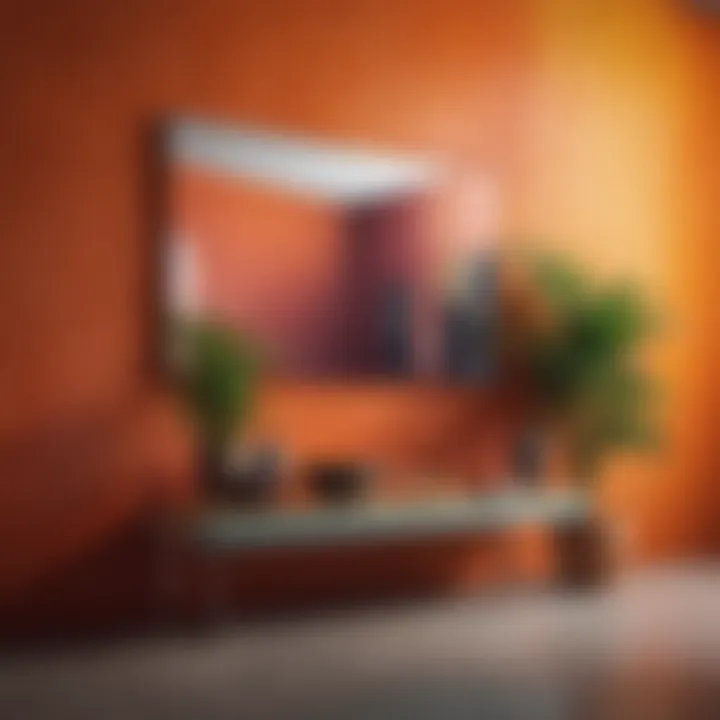 Vibrant accent wall showcasing color theory principles