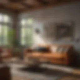 A cozy living room showcasing various couch styles