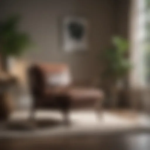 Elegant modern conversation chair in a stylish living room setting