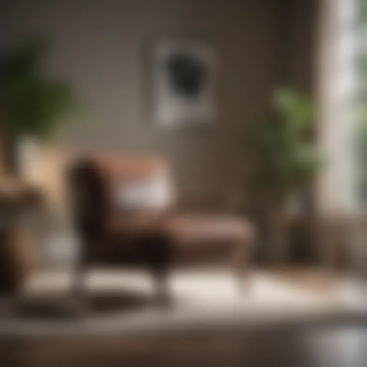 Elegant modern conversation chair in a stylish living room setting