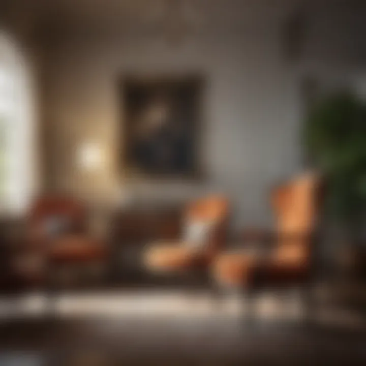 Traditional conversation chairs enhancing a classic living room