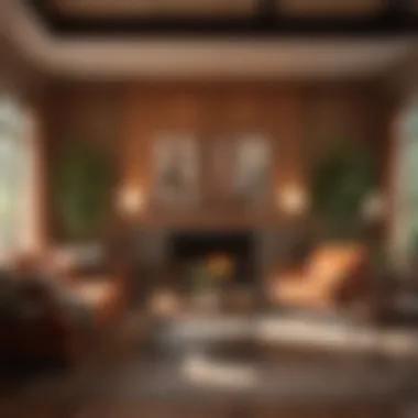 A cozy living room adorned with warm earthy tones