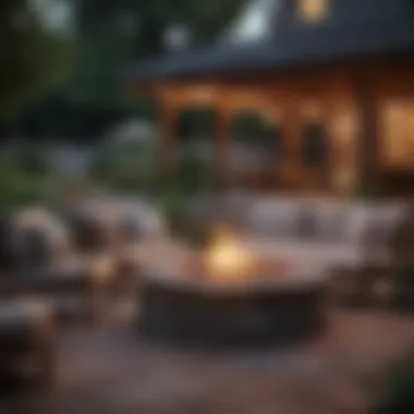 A cozy fire pit area with comfortable seating for evening gatherings