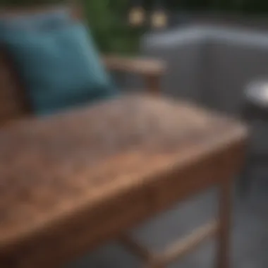 Sustainable Materials in Use Close-up of sustainable materials used in patio furniture manufacturing