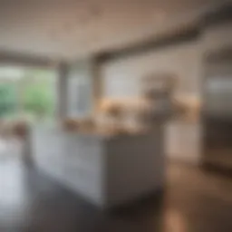 Elegant galley kitchen showcasing modern cabinetry and efficient layout