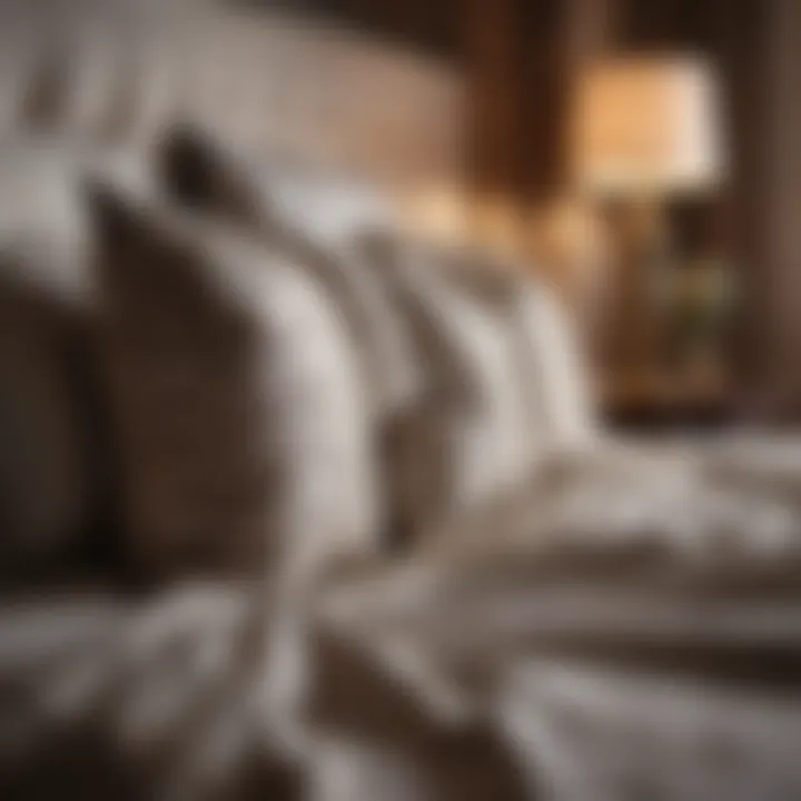 Elegant bedding arrangement with plush pillows
