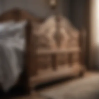 Exquisite Craftsmanship in Bedroom Furniture Luxurious wooden bed frame with intricate detailing