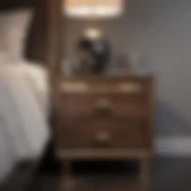 Modern Nightstand Design for a Luxurious Touch Sophisticated nightstand with modern design elements