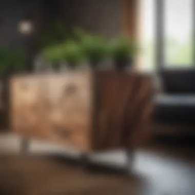 Sustainable Design in Furniture Sustainable furniture piece made from reclaimed wood