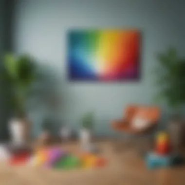 Mood board illustrating the psychological effects of different colors.